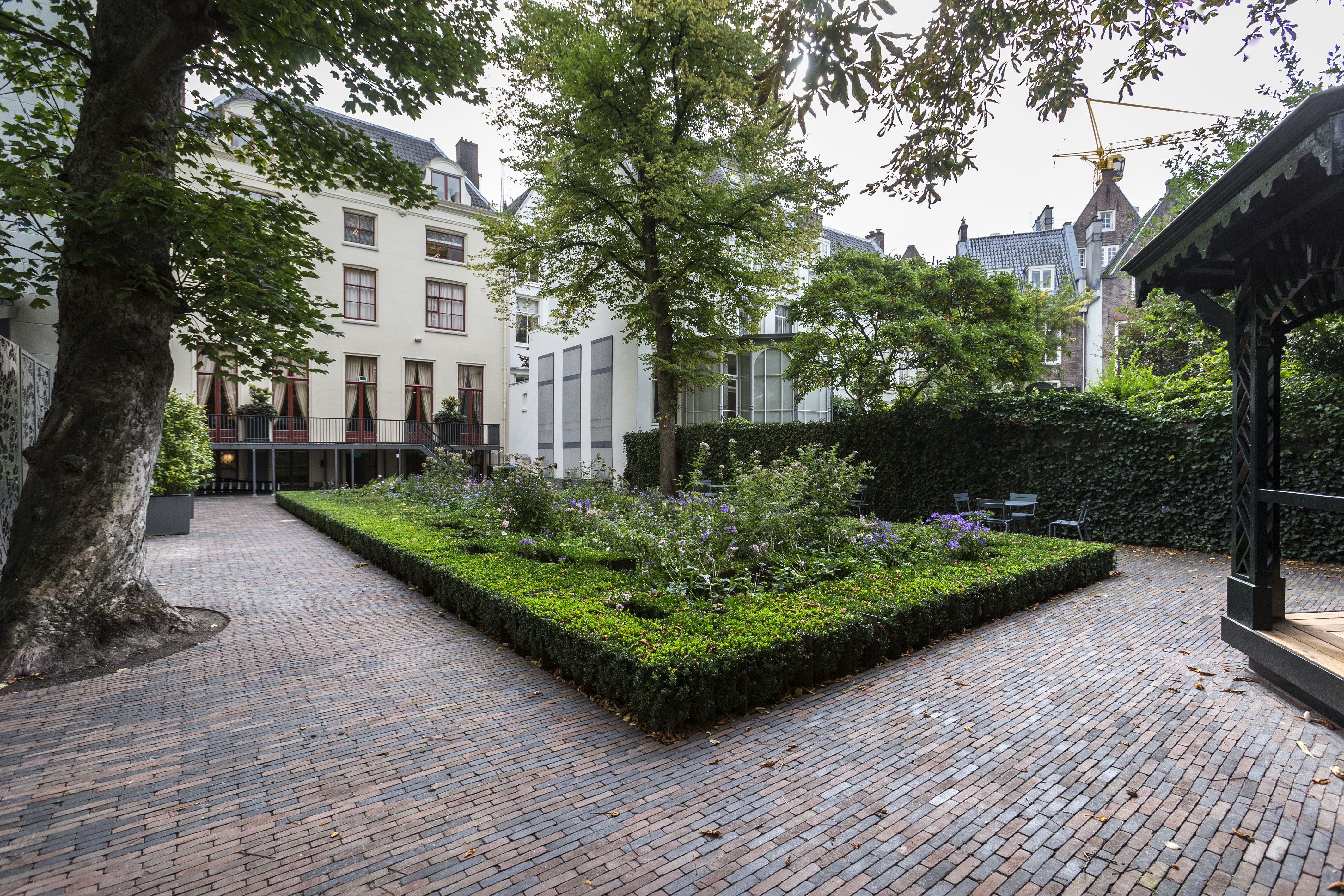 The unique enclosed garden of the Museum of the Canals in Amsterdam  