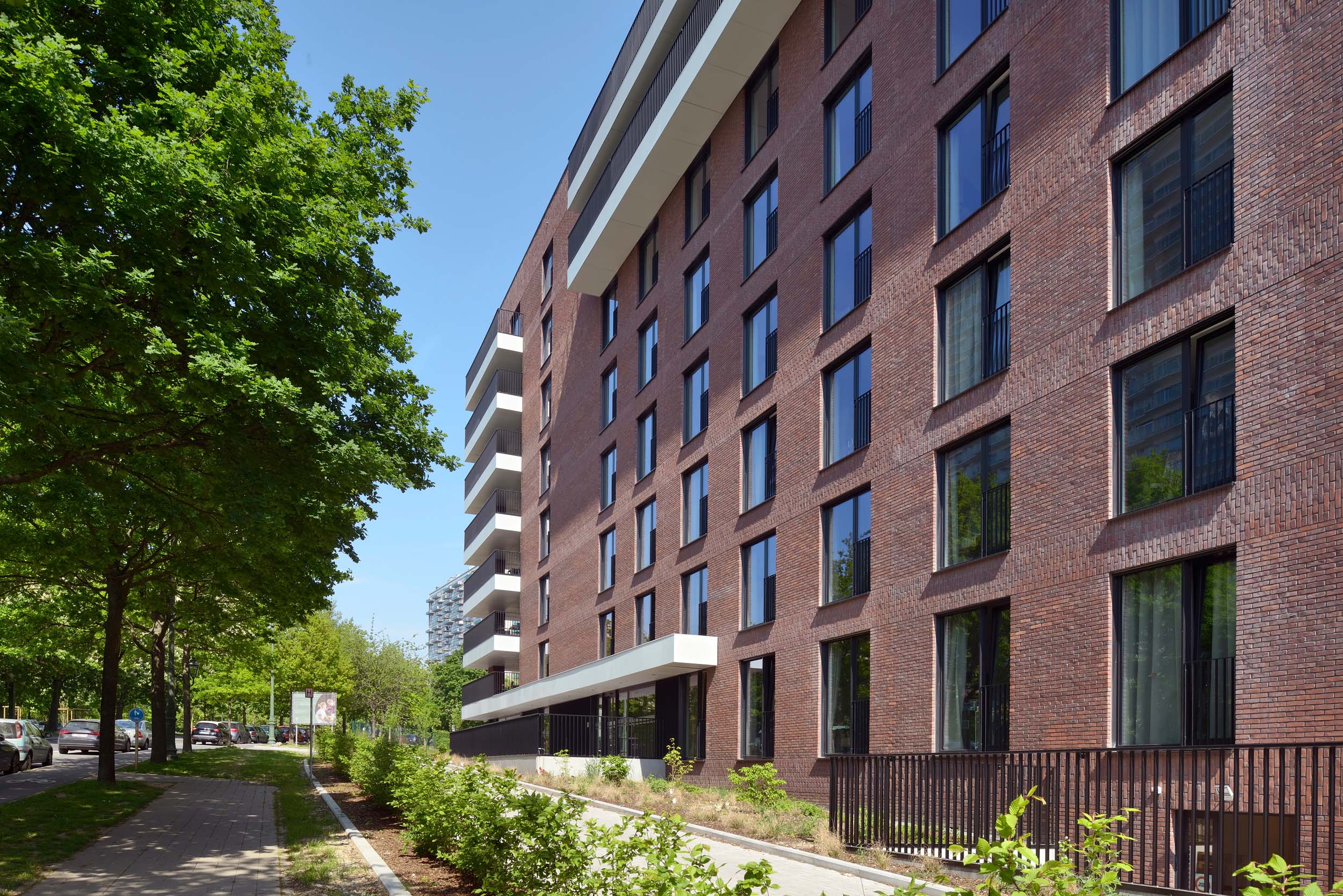 Mettewie residential care facility demands attention with striking façade elements and variation in brickwork