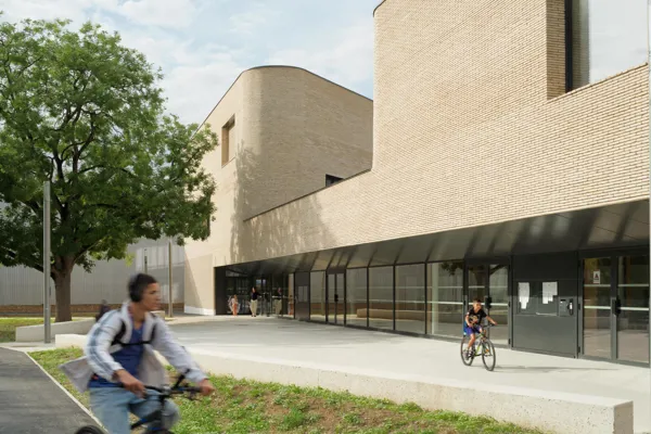 An architectural style unified by brick